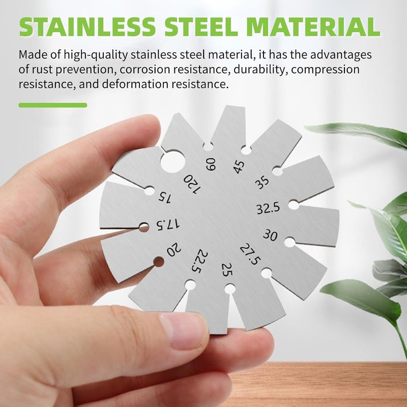 Jectse Stainless Steel Bevel Angle Gauge, Measure 15-120 Degree Angles for Knife Blade, Woodworking, Chisel, Compact &, Includes Storage Box - Image 3